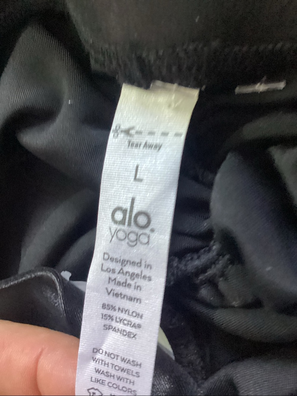 Alo Black Ruched Satin Leggings - - Picture 9 of 12